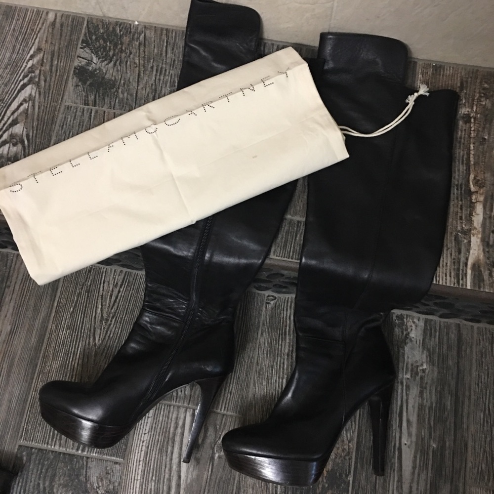 Stella McCartney over the knee black boots